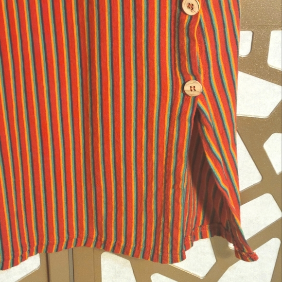 NWOT ZARA TRAFALUC Rainbow Stripe T-shirt Dress - Picture 5 of 9